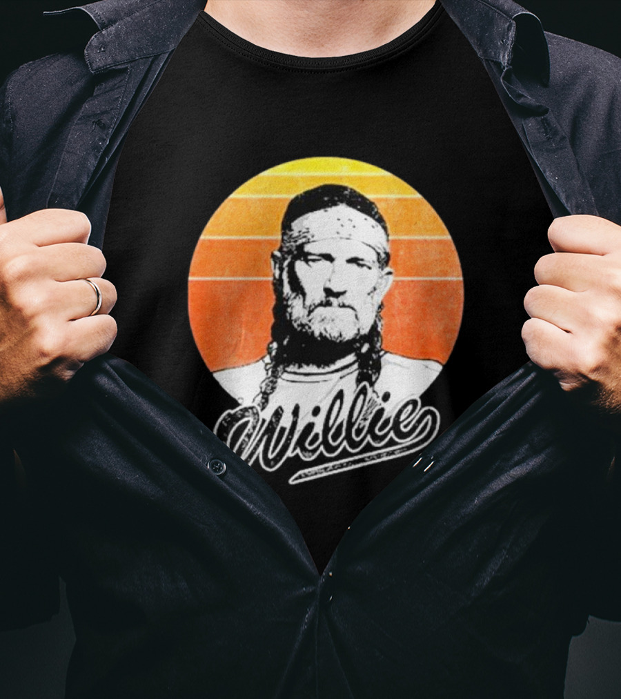 Willie Nelson Vintage Sunset Circle T-Shirt