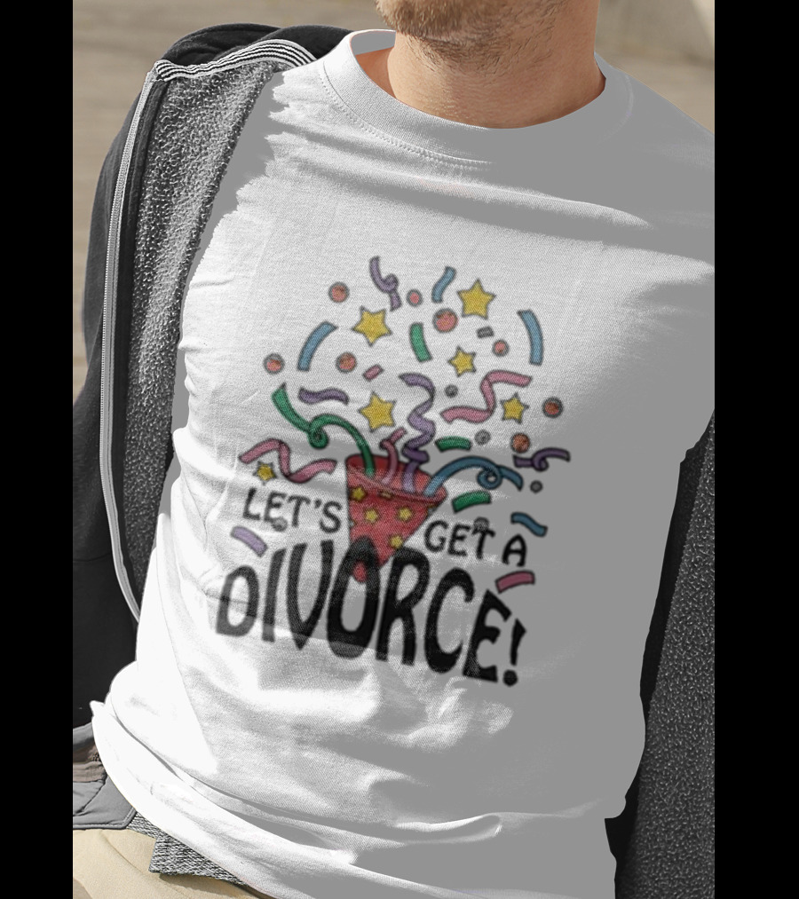 Let’s Get A Divorce Confetti Stars T-Shirt