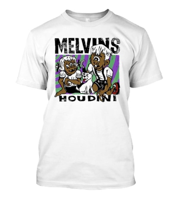 Melvins Houdini Cartoon Kids With Cat T-Shirt