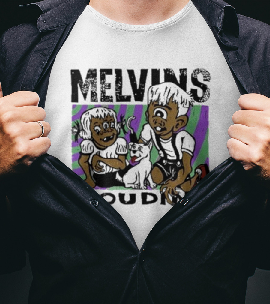 Melvins Houdini Cartoon Kids With Cat T-Shirt