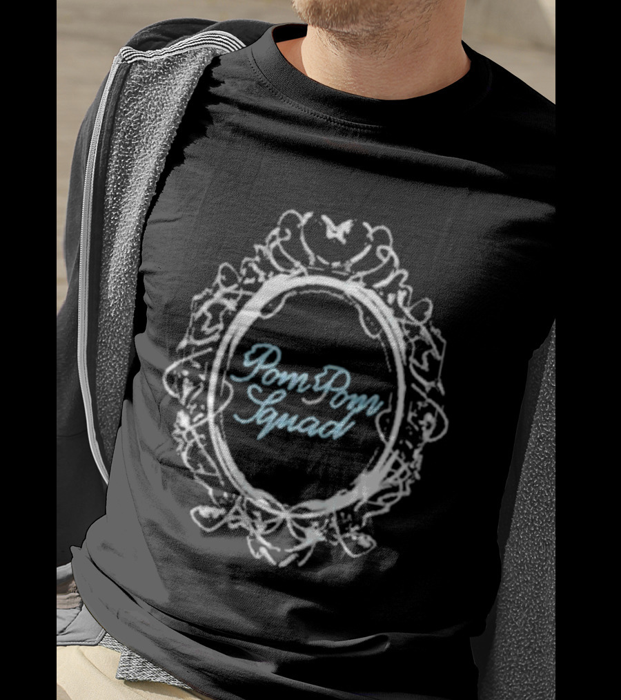 Pom Pom Squad Butterfly Filigree Frame Mirror T-Shirt