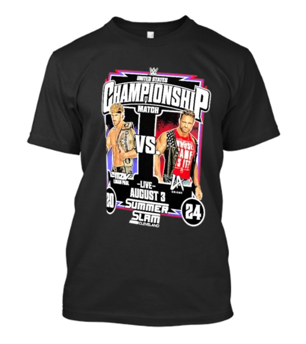 WWE United States Championship Match Summerslam 2024 LA Knight Vs Logan Paul August 3 Cleveland T-Shirt