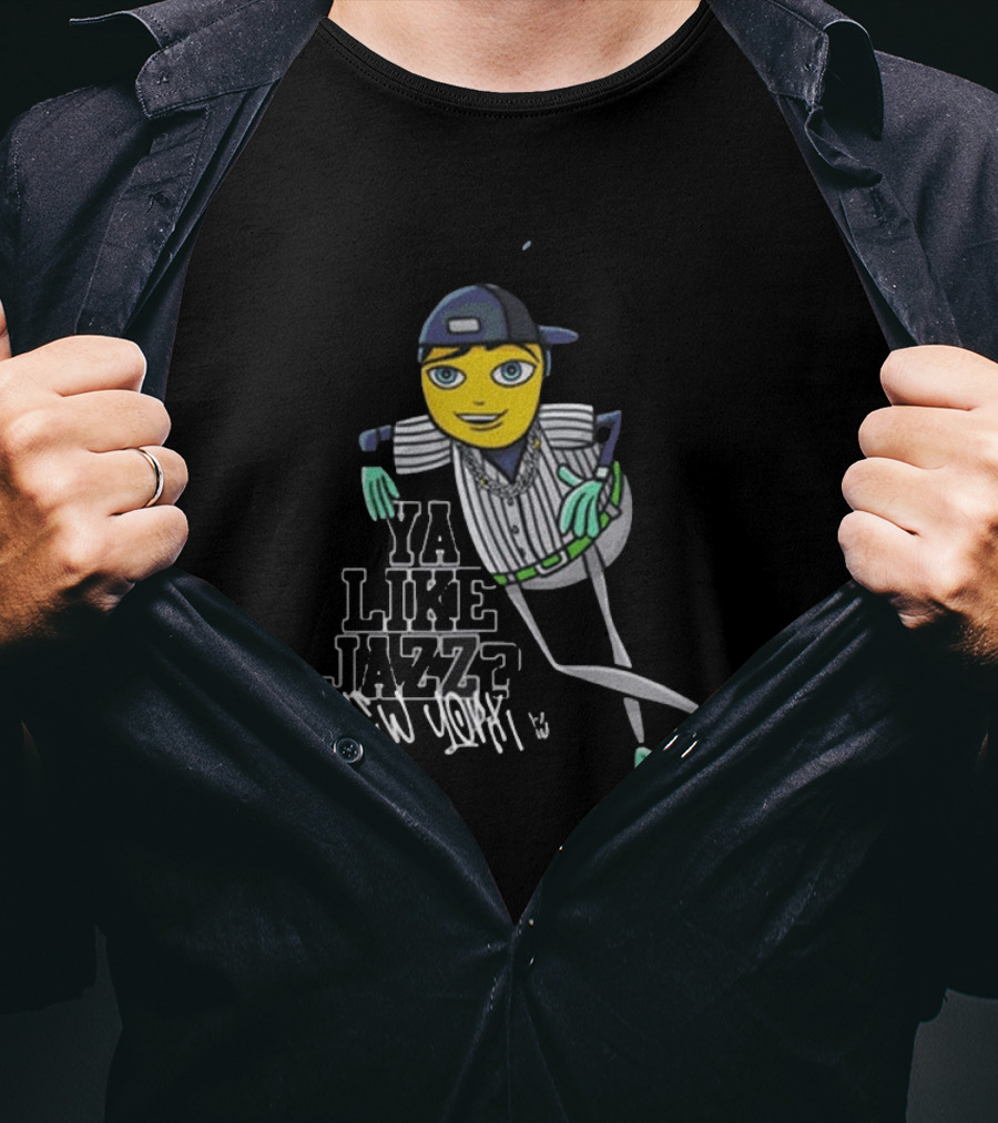Ya Like Jazz New York Baseball Style Character T-Shirt