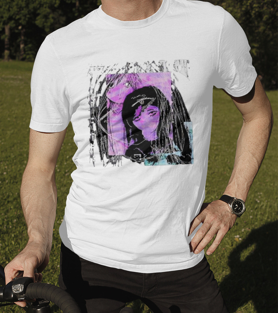 Cynthoni Sewerslvt Anime Aesthetic Purple Glitch T-Shirt