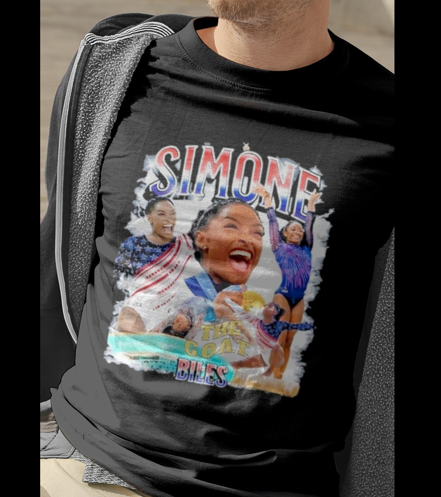 Simone Biles The GOAT Olympian USA Gymnastics Paris T-Shirt