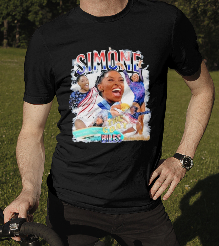 Simone Biles The GOAT Olympian USA Gymnastics Paris T-Shirt