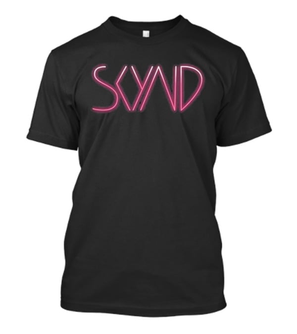 SKYND Neon Pink Logo Roses Are Red Violets Are Blue T-Shirt