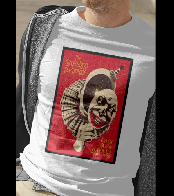 The Smashing Pumpkins Aug 1 2024 Toronto Rogers Centre Clown And Stars T-Shirt