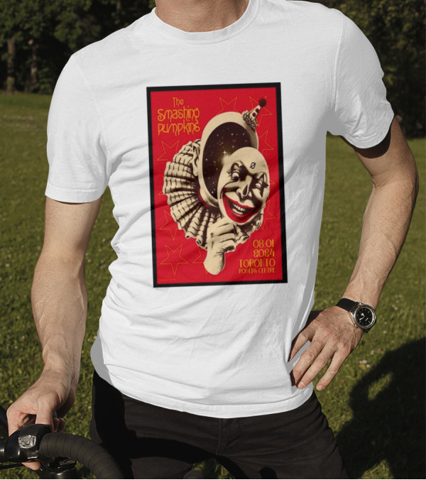 The Smashing Pumpkins Aug 1 2024 Toronto Rogers Centre Clown And Stars T-Shirt