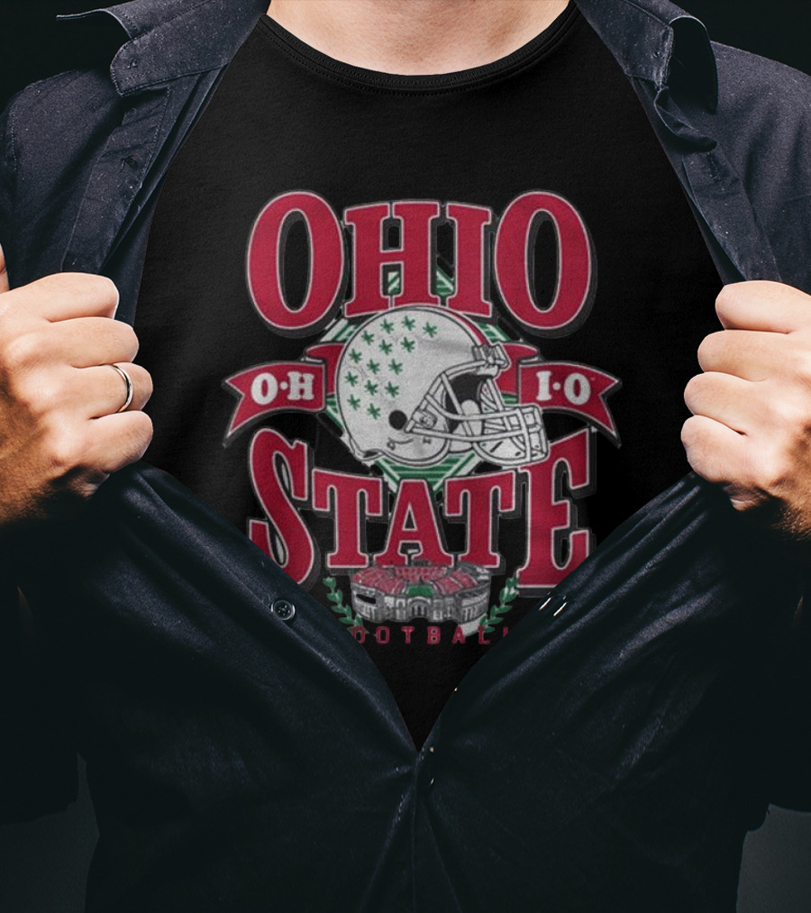 Ohio State Football OH IO State Vintage Helmet T-Shirt