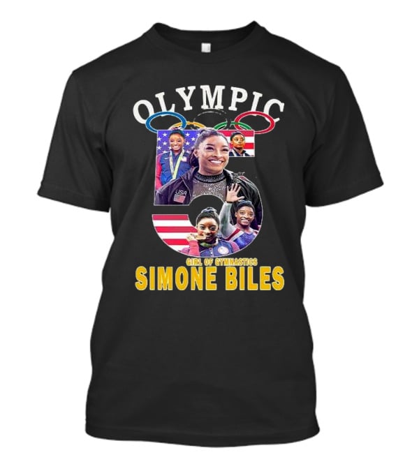 Olympic Five Rings Girl Of Gymnastics Simone Biles T-Shirt