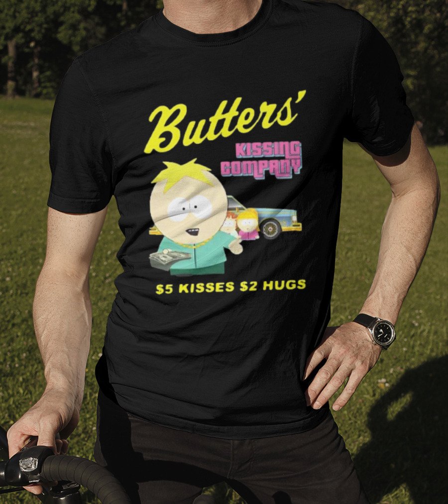 Butters' Kissing Company $5 Kisses $2 Hugs South Park Character T-Shirt