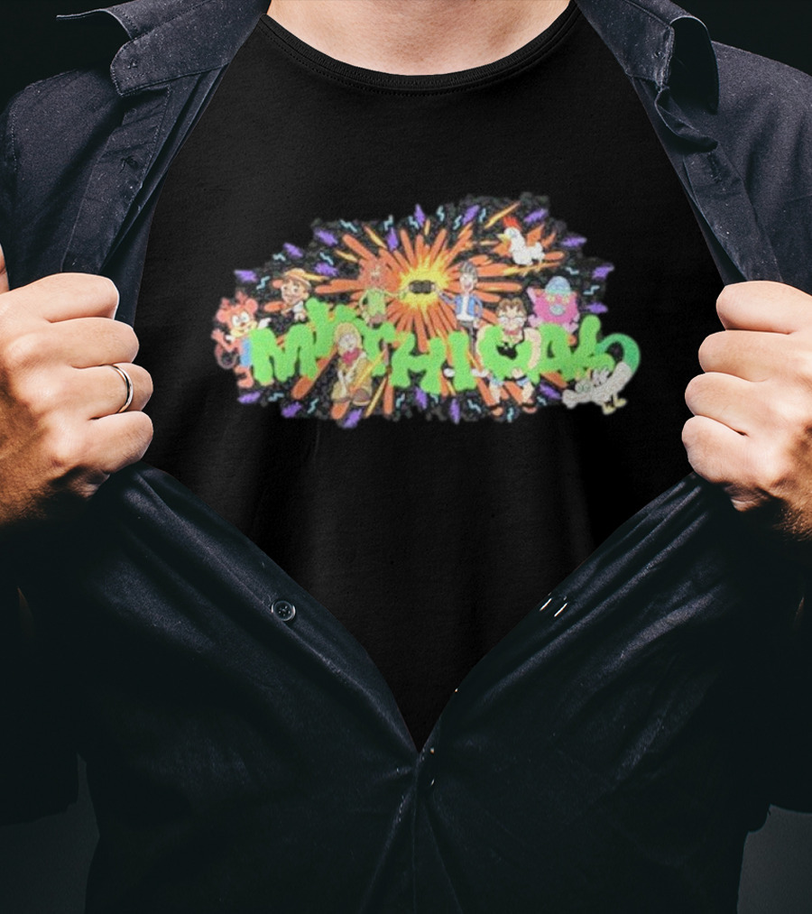 New Mythical ’90s Cartoon Characters Burst Mythical Explosion T-Shirt