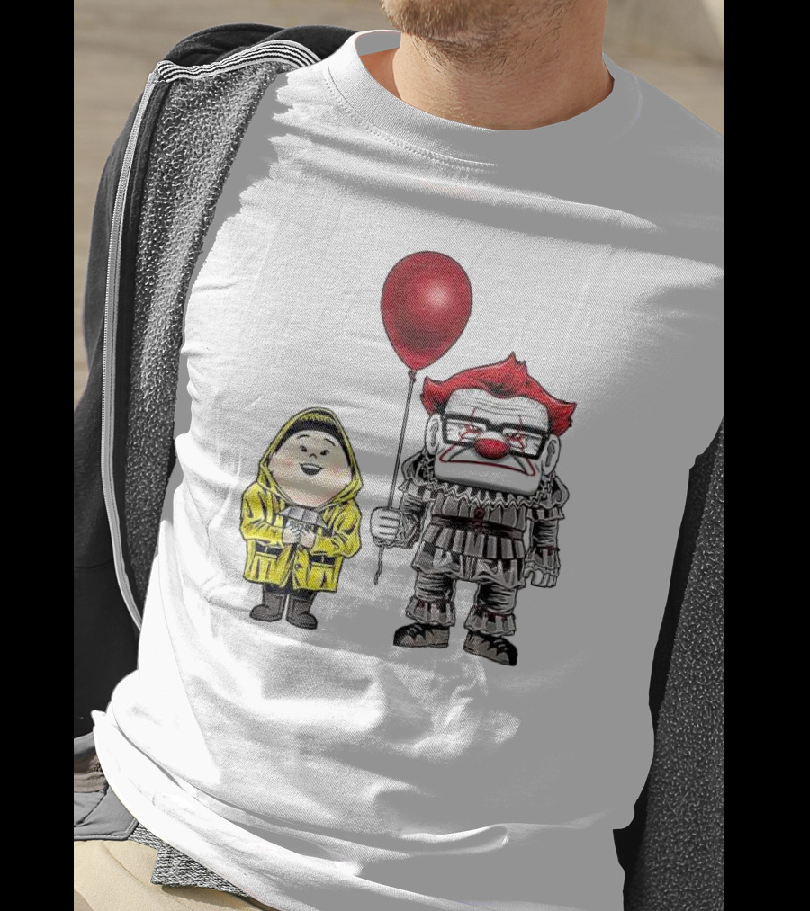 Pennywise Carl Fredricksen Russell Halloween Balloon Duo T-Shirt