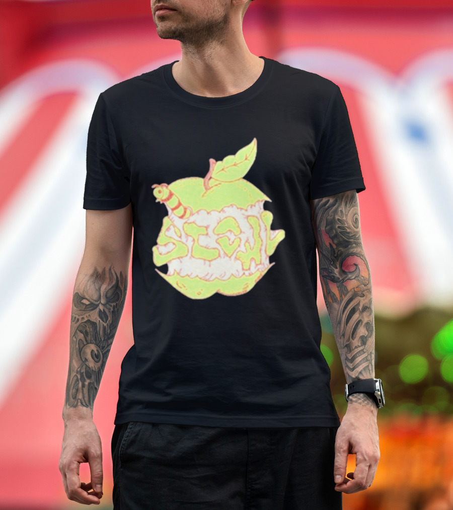 Scowl Apple 2024 Worm in Green Apple T-Shirt