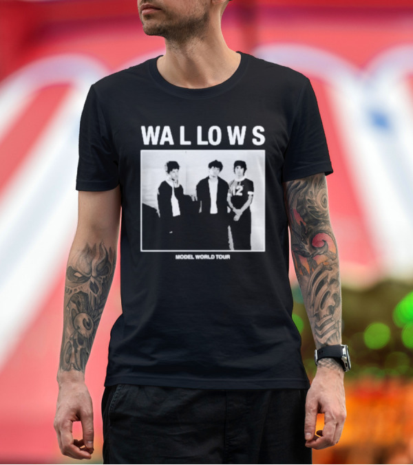 Premium T-Shirt: Wallows Model World Tour Band Photo T-Shirt Wallows Model World Tour Band Photo T-Shirt