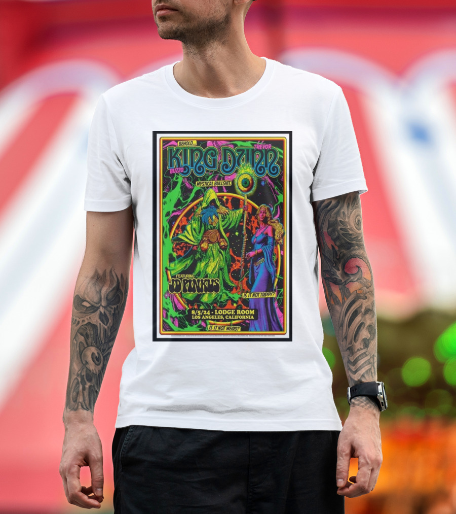 Behold King Buzzo Trevor Dunn Featuring JD Pinkus Lodge Room Los Angeles Mystical Bullshit August 5 T-Shirt