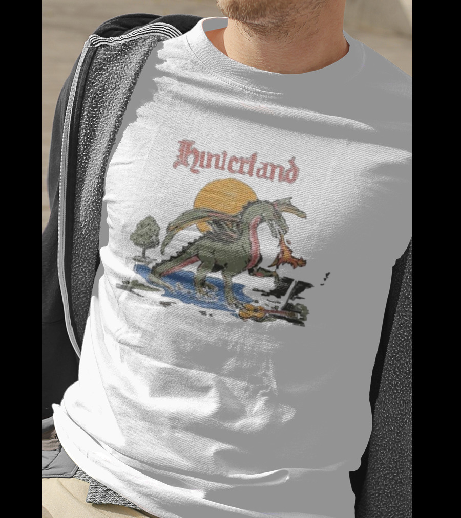 Hinterland Dragon With Orange Sun And Fire T-Shirt