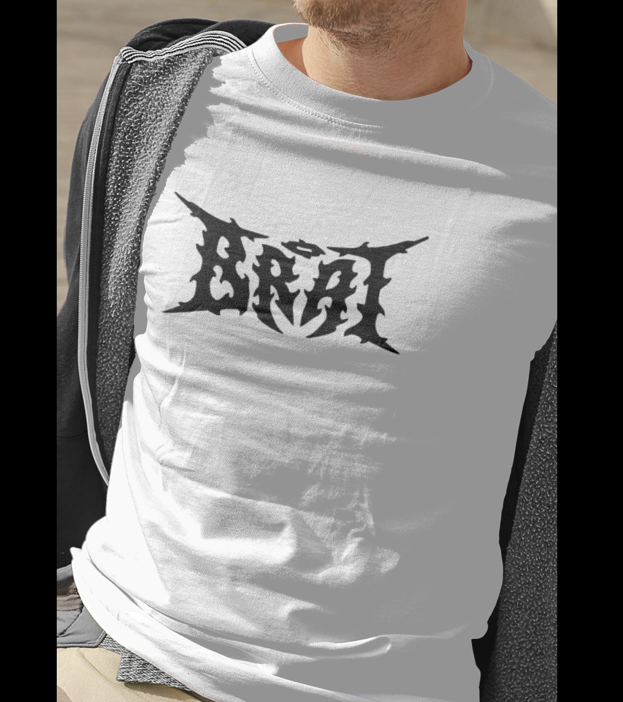 Inferno Merch Store Brat Gothic Font Design Charli Brat T-Shirt