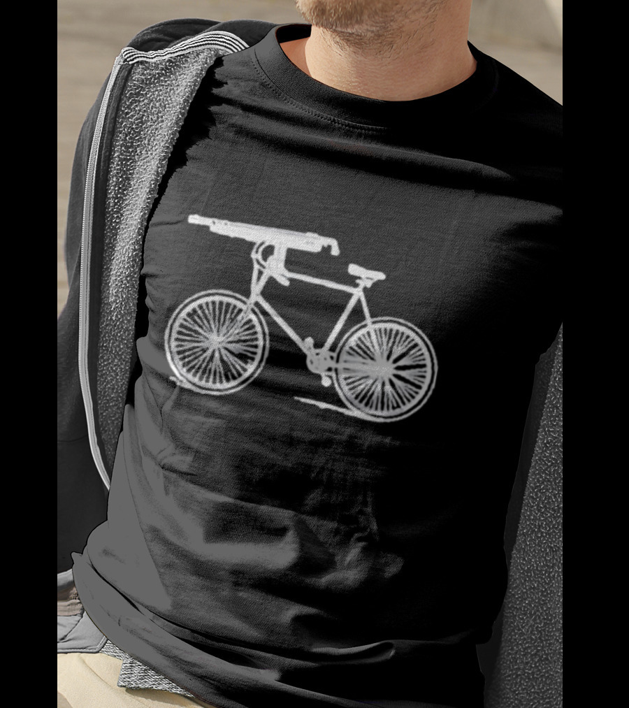 Instantdistractions Bicycle Machine Gun Safety T-Shirt
