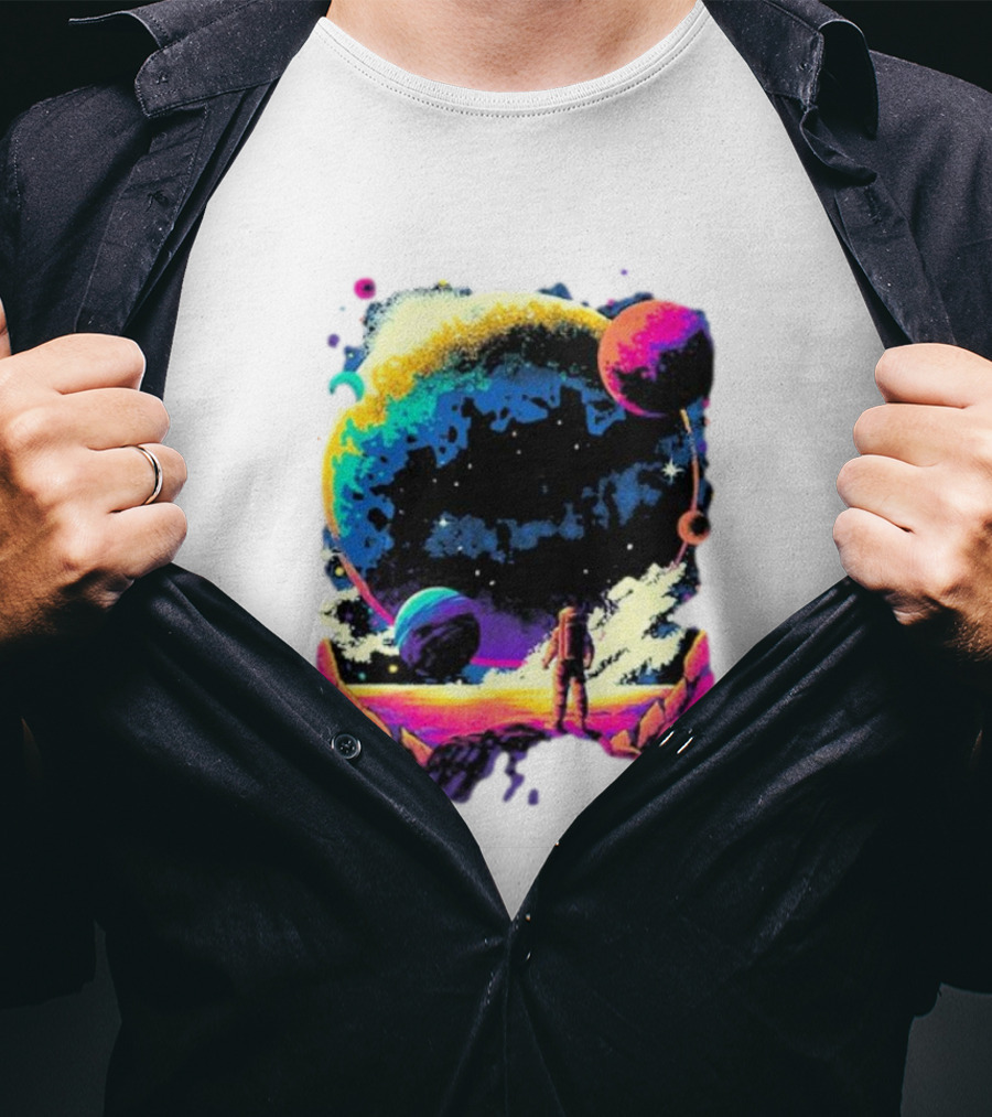 Into The AM Infinity Explorer Astronaut Planetary Adventure T-Shirt