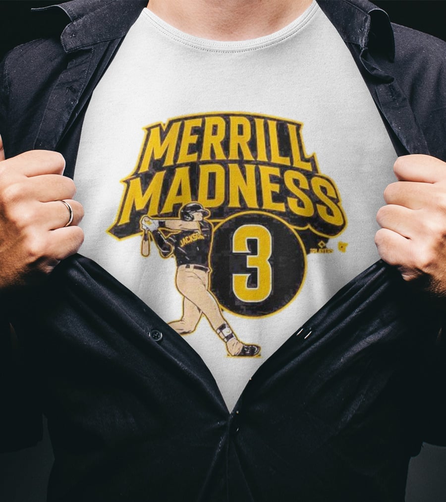 Jackson Merrill Madness 3 Baseball Player Swing T-Shirt