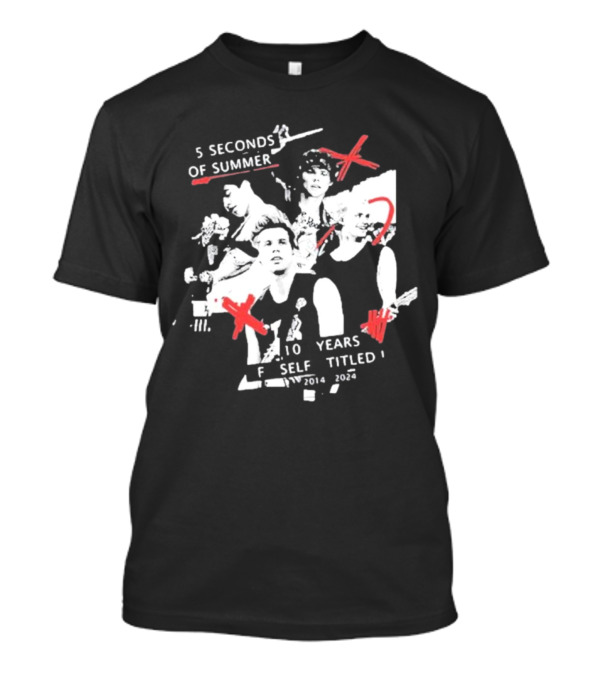 5 Seconds Of Summer 10 Years Self Titled 2014-2024 T-Shirt