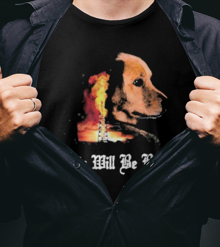 Air Will Be Bud Golden Retriever Oil Rig Fire T-Shirt