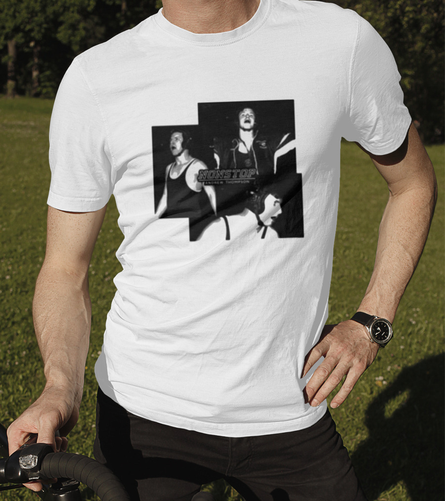 NONSTOP Andrew Thompson Black And White Collage T-Shirt