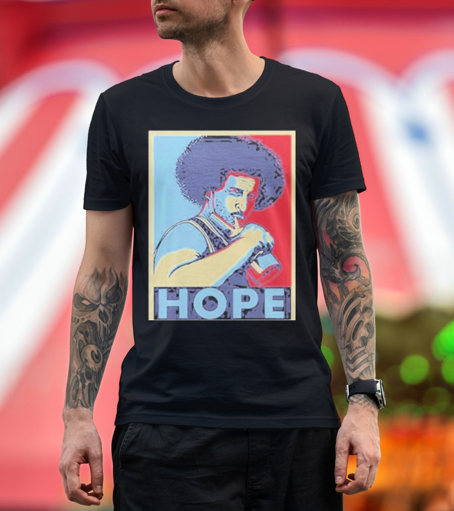 Andy Frasco and the U N Hope Poster Style with Blue Red Afro T-Shirt