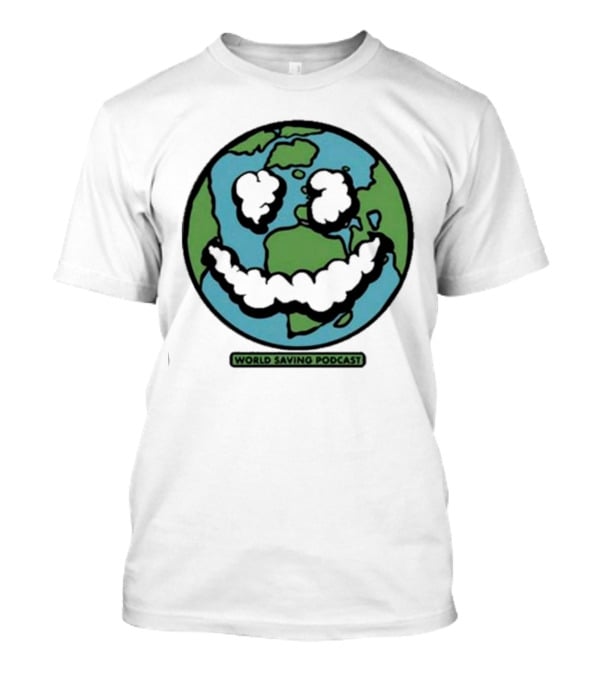 Andy Frasco Crowd Surf World Saving Podcast Earth Smiley T-Shirt