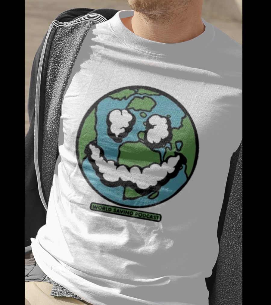 Andy Frasco Crowd Surf World Saving Podcast Earth Smiley T-Shirt