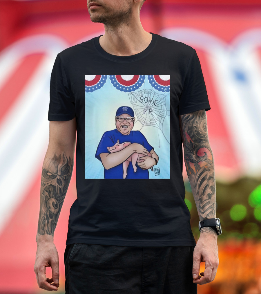 Jess Piper Tim Walz Hugs Pig Some America Happy Again T-Shirt
