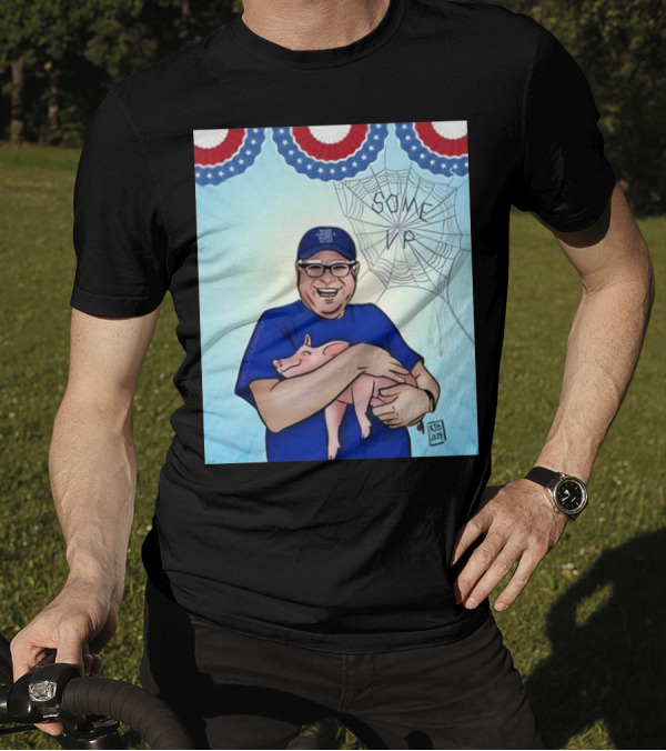 Jess Piper Tim Walz Hugs Pig Some America Happy Again T-Shirt