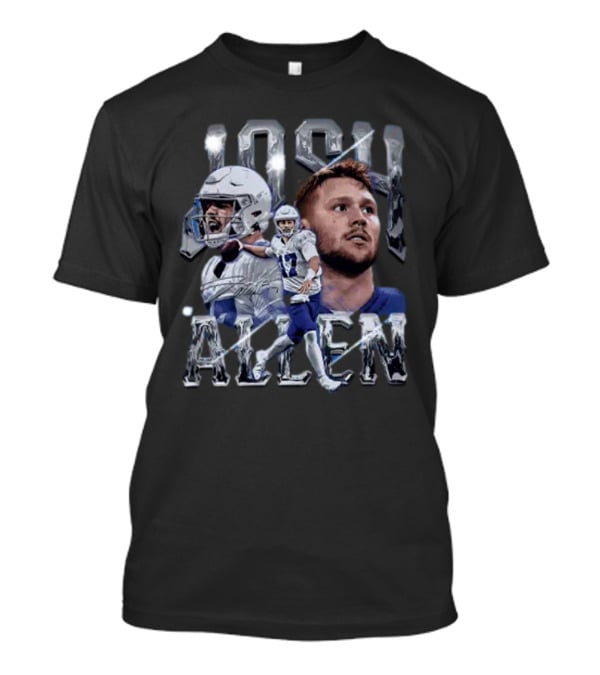 Josh Allen Action Portrait Buffalo Bills Quarterback T-Shirt