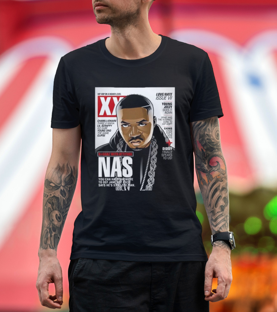 XXL Hip Hop on a Higher Level Nas Nggaz With Attitude Love Hate Issue VII T-Shirt