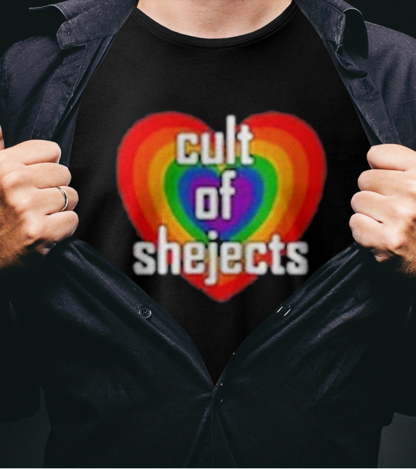Reel Rejects Cult Of Shejects Heart Rainbow Pride New T-Shirt