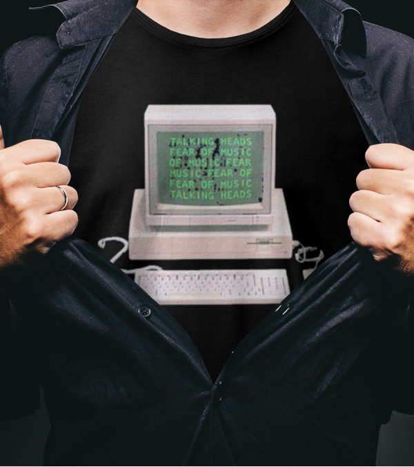 Talking Heads Fear Of Music Retro Computer Screen Display T-Shirt