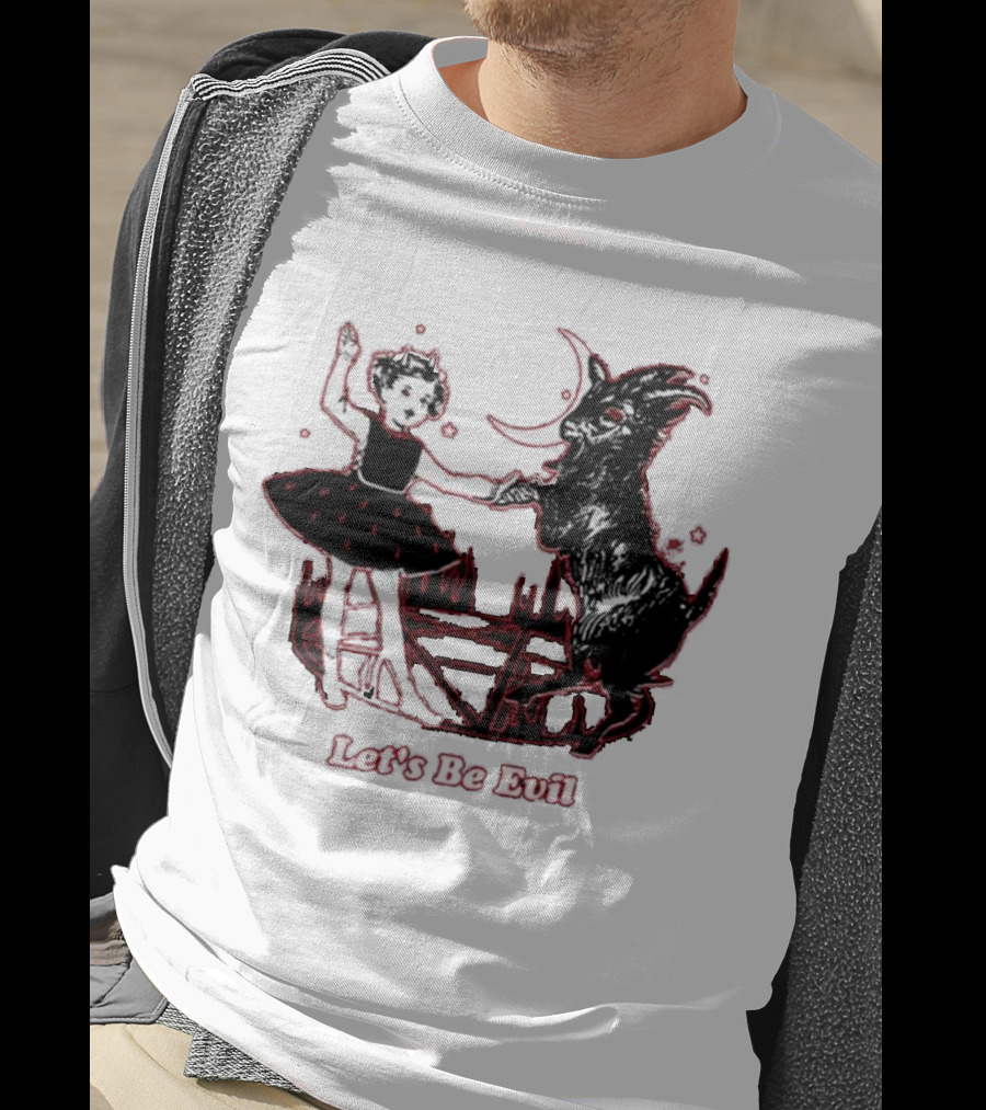 Teenhearts Let's Be Evil With Pentagram Dancing Girl And Goat T-Shirt