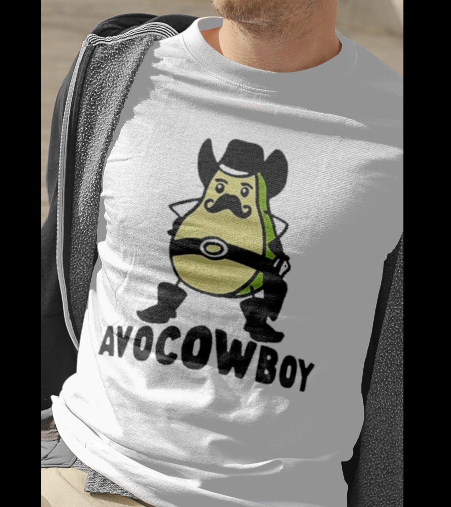 Got Funny Avocowboy Western Cartoon Avocado Character T-Shirt