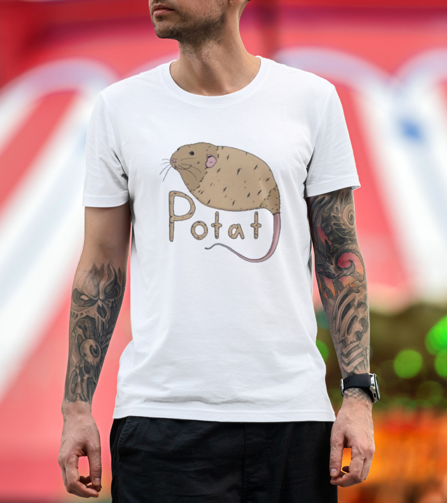 Grumpy Rat Potat Character Image T-Shirt