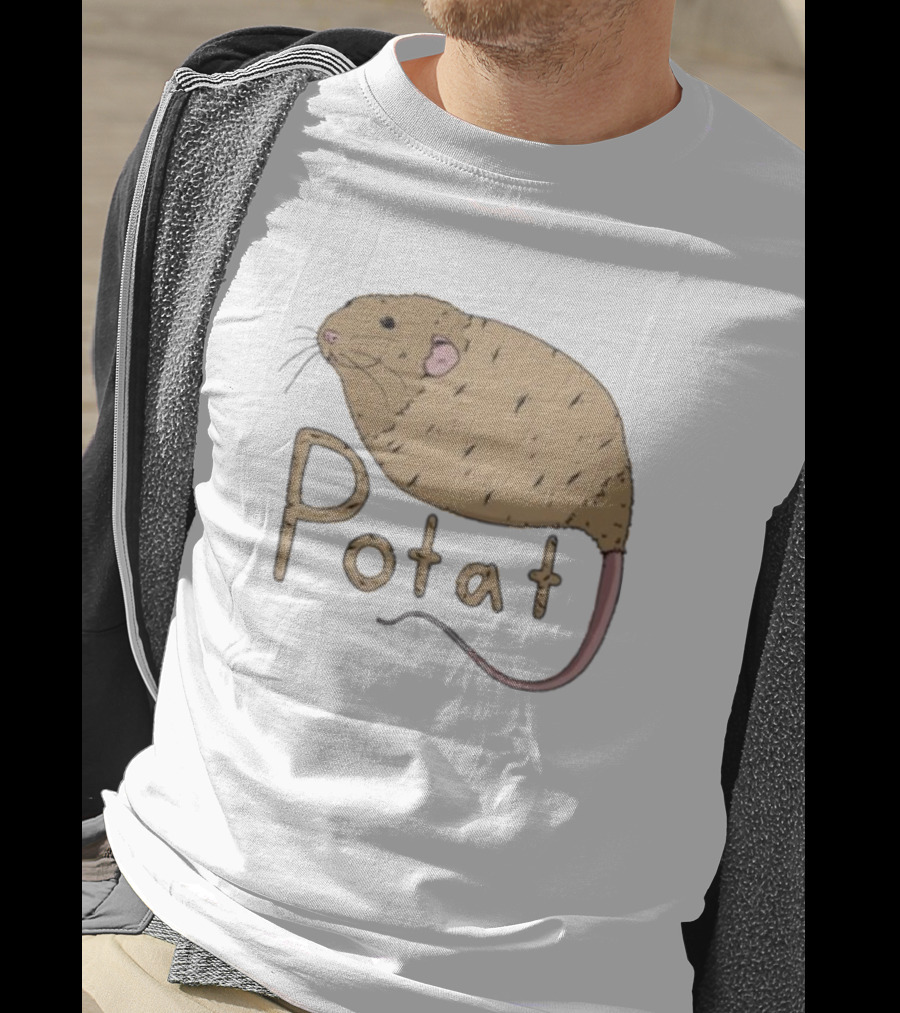 Grumpy Rat Potat Character Image T-Shirt
