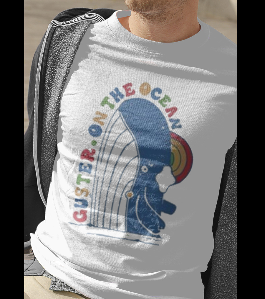Guster On The Ocean Whale Rainbow T-Shirt