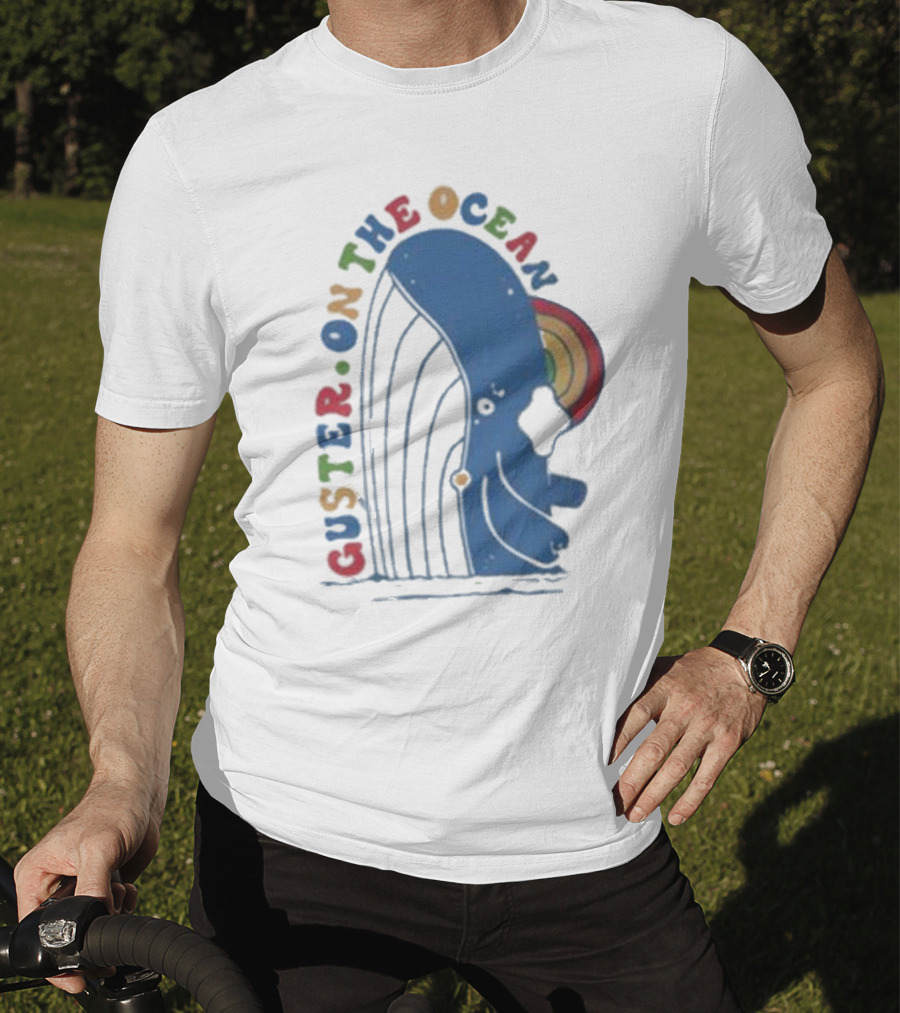 Guster On The Ocean Whale Rainbow T-Shirt
