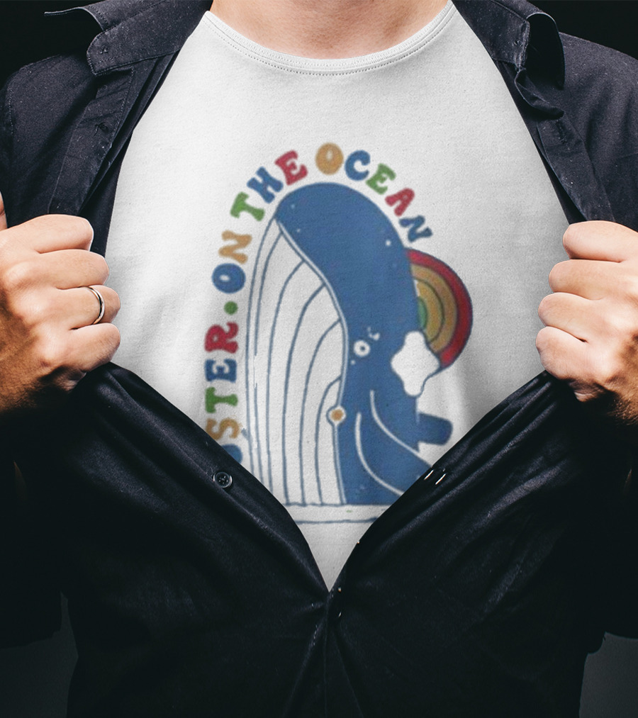 Guster On The Ocean Whale Rainbow T-Shirt