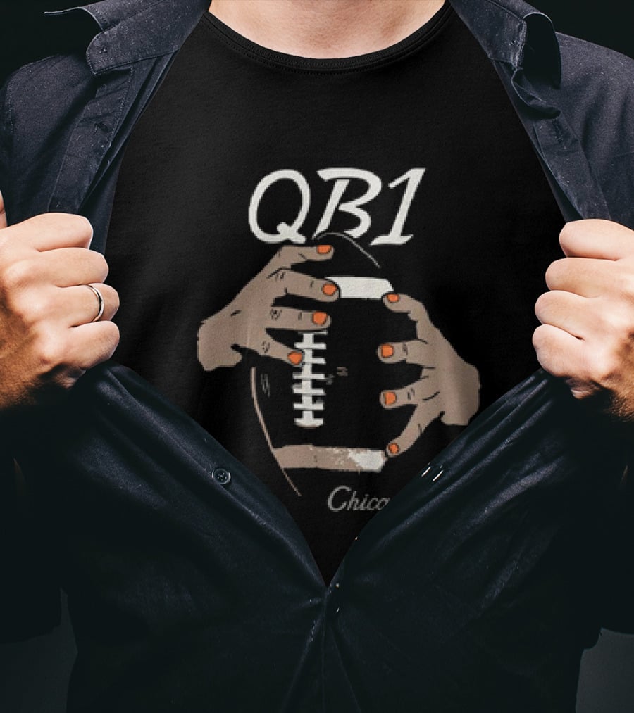 QB1 Chicago Football Hands T-Shirt
