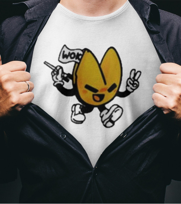 Retrokid Wok It’s Woks Inside That Counts Fortune Cookie Character T-Shirt