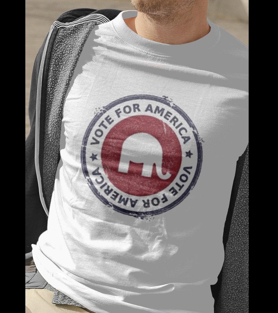 Vote For America Elephant Symbol Double-Circle T-Shirt