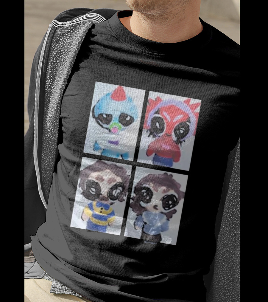 Emergency Intercom Plushies Cute Character Quartet T-Shirt