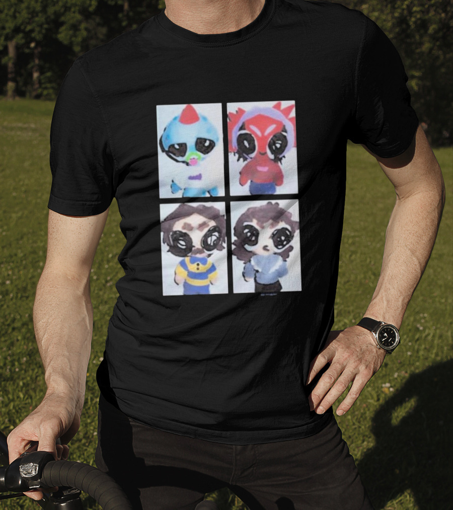 Emergency Intercom Plushies Cute Character Quartet T-Shirt